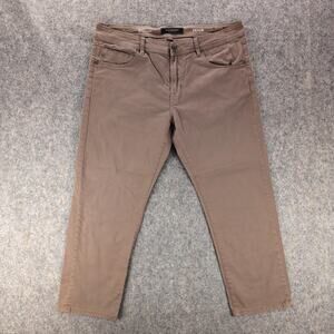 Liverpool Pants Mens 36x28 Brown Relaxed Straight Stretch Twill Casual